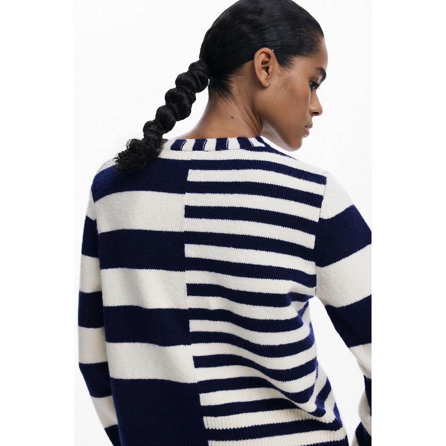 Desigual Pull Rayé Col Rond  
