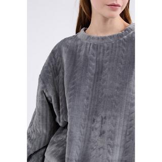 Etam Samt Sweatshirt mit geflochtenem Muster  