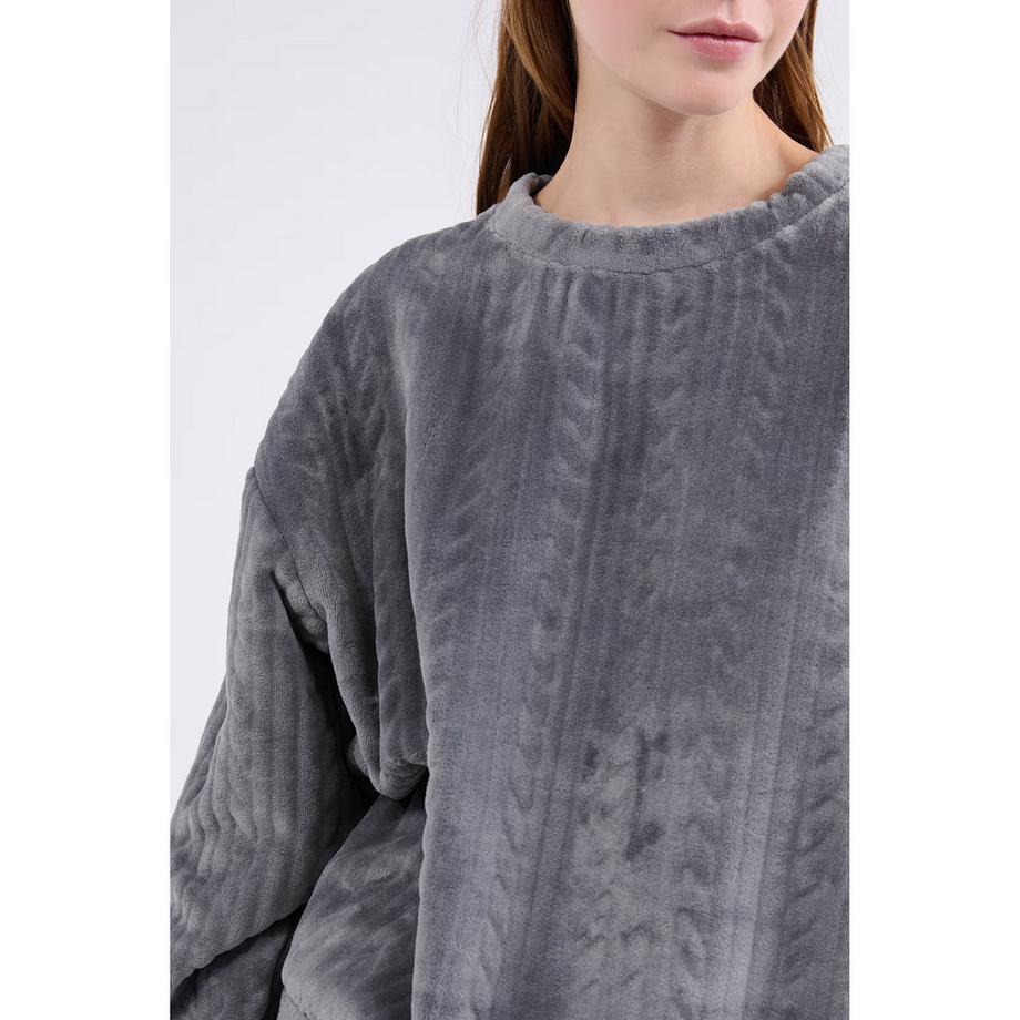 Etam Kabelstrick Pyjama Sweatshirt  