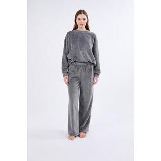 Etam Samt Sweatshirt mit geflochtenem Muster  