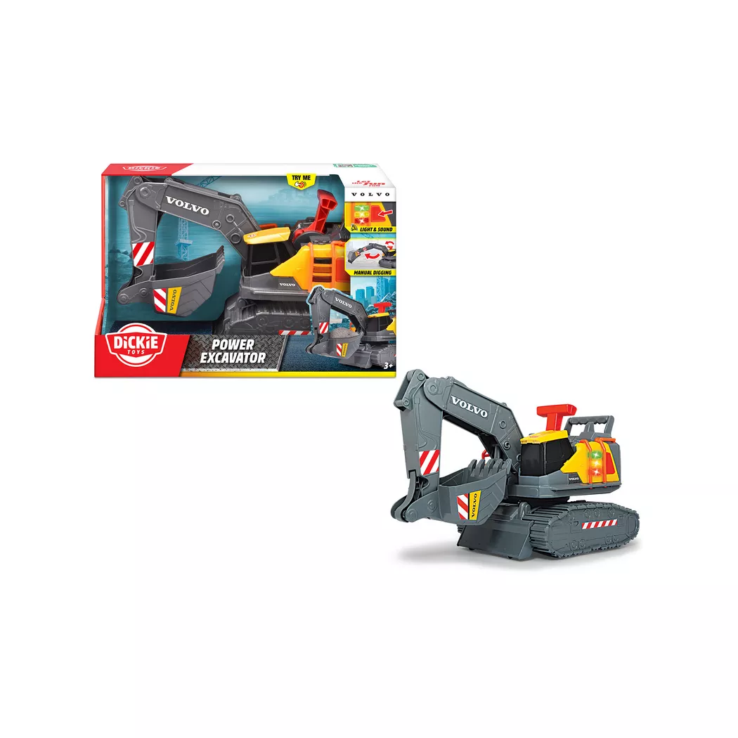 Dickie Volvo Power Excavator Toy - Light and Sound