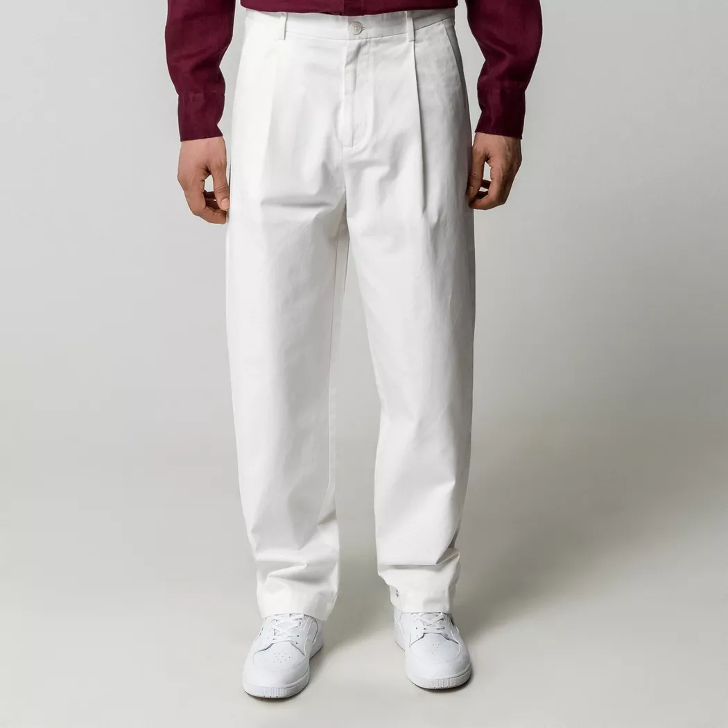 Manor Man - Lange Hose, Loose Fit, für Herren, Weiss, Größe W40