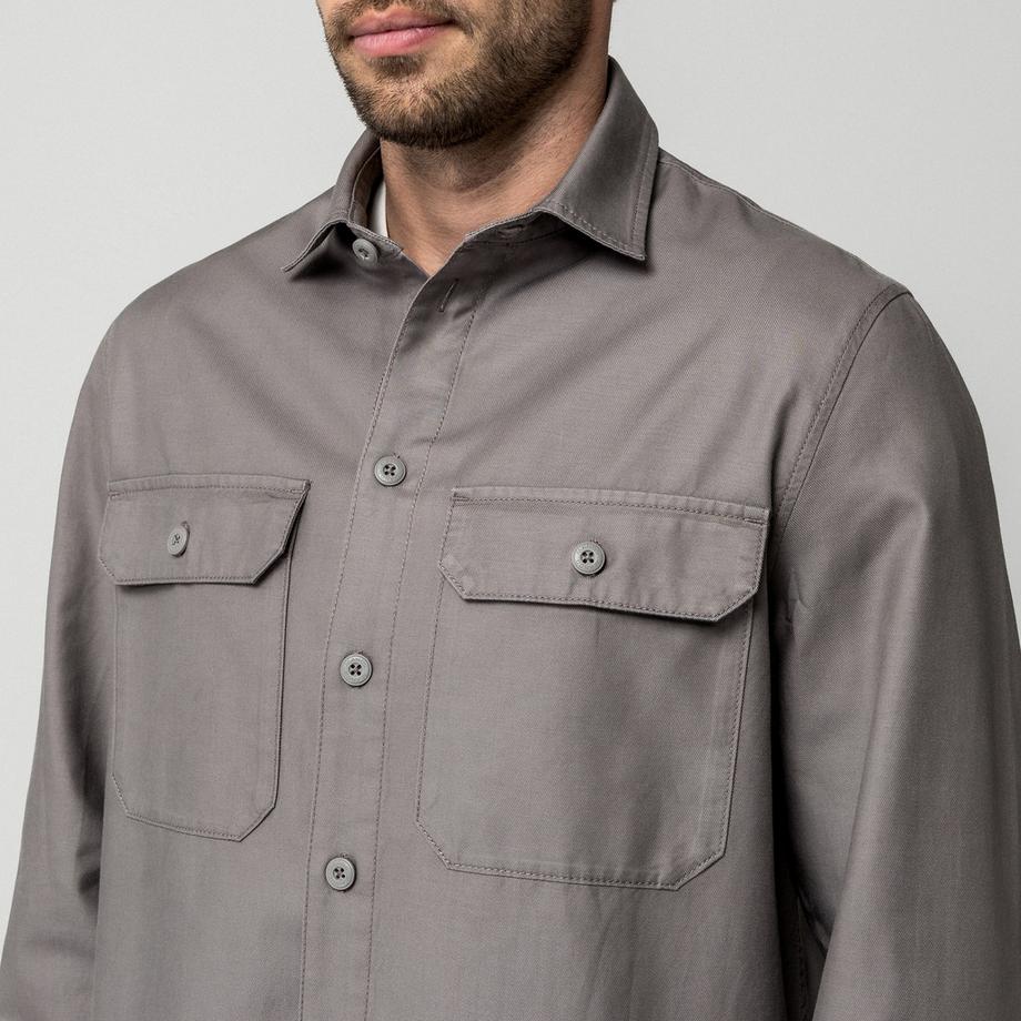 Manor Man Overshirt con tasche sul petto  