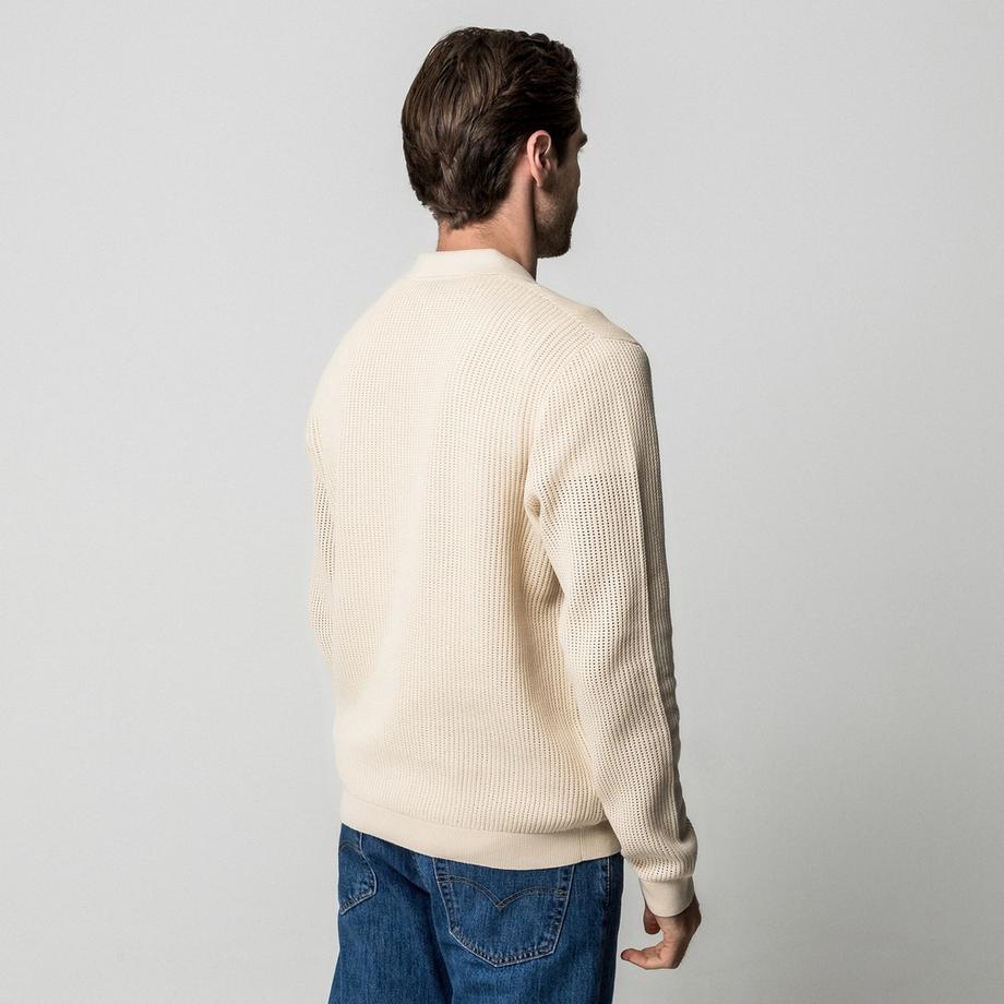 Manor Man Pull en maille boutonné Regular Fit  