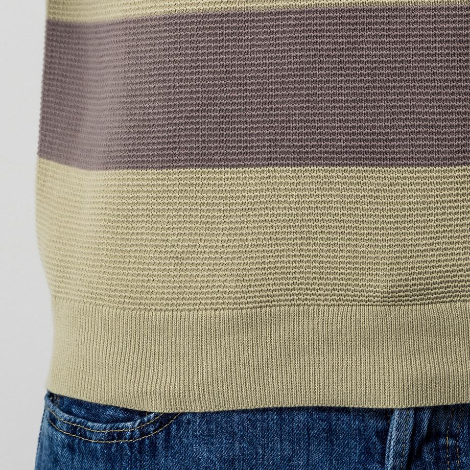 Manor Man Gestreiftes Kurzarm Polo Shirt Regular Fit  