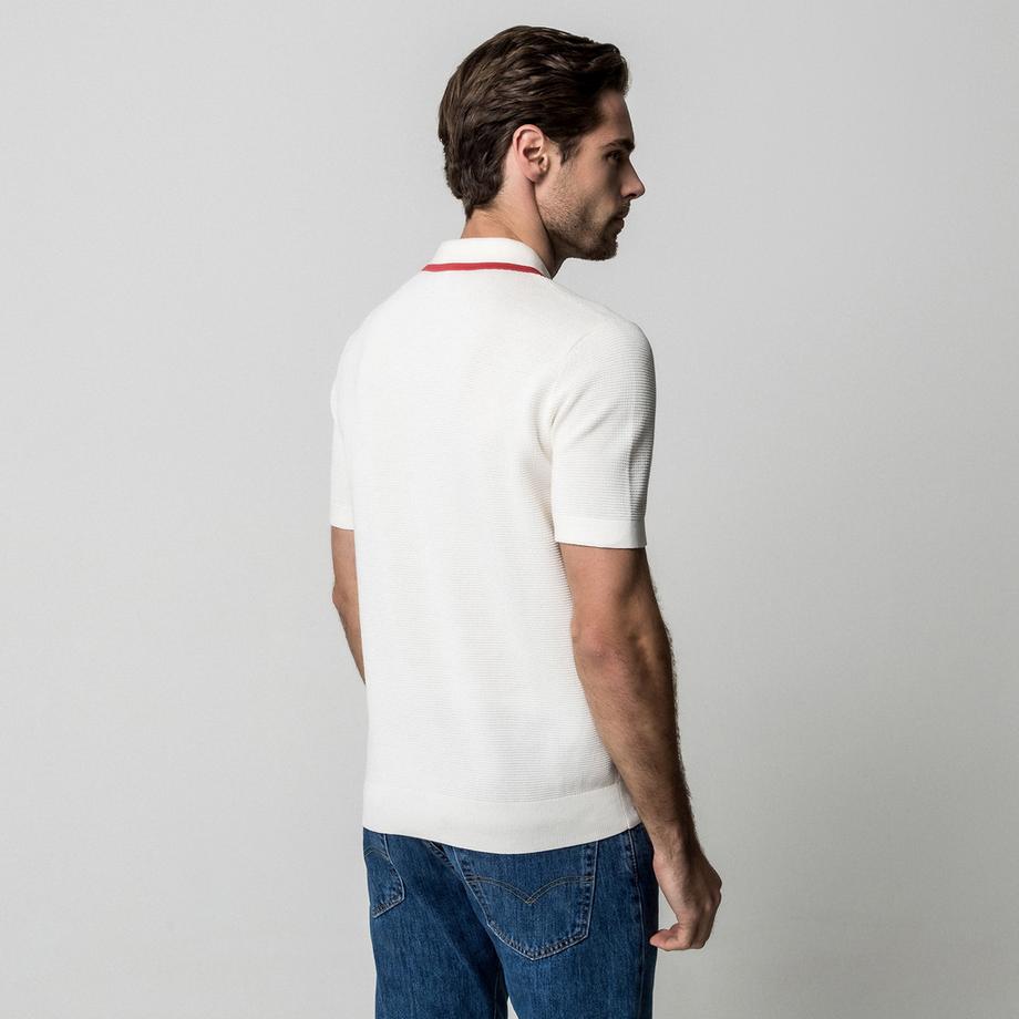 Manor Man Polo Shirt mit Reissverschluss  