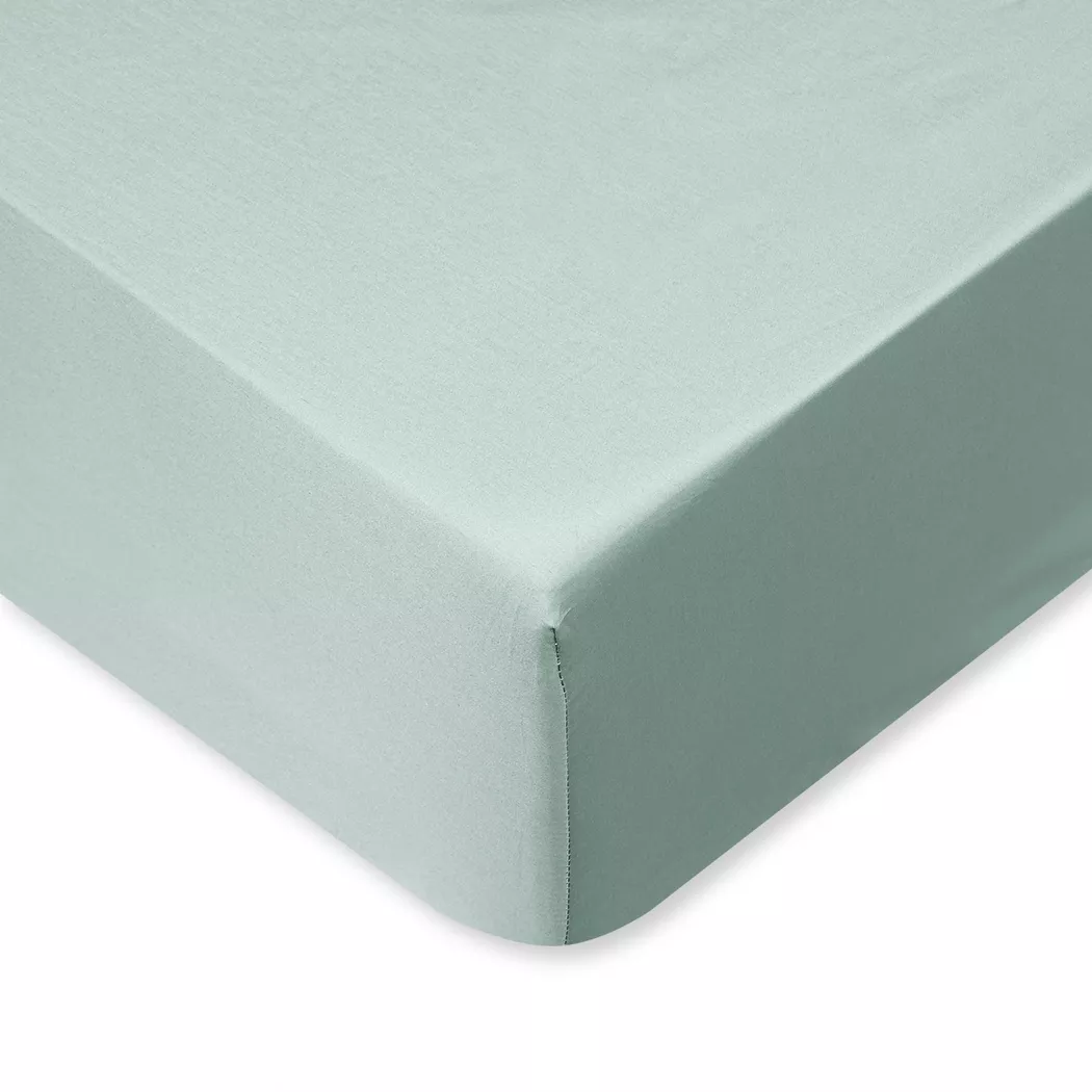 Manor Sateen Luxe Fitted Sheet Glacier Blue 100x200x23cm