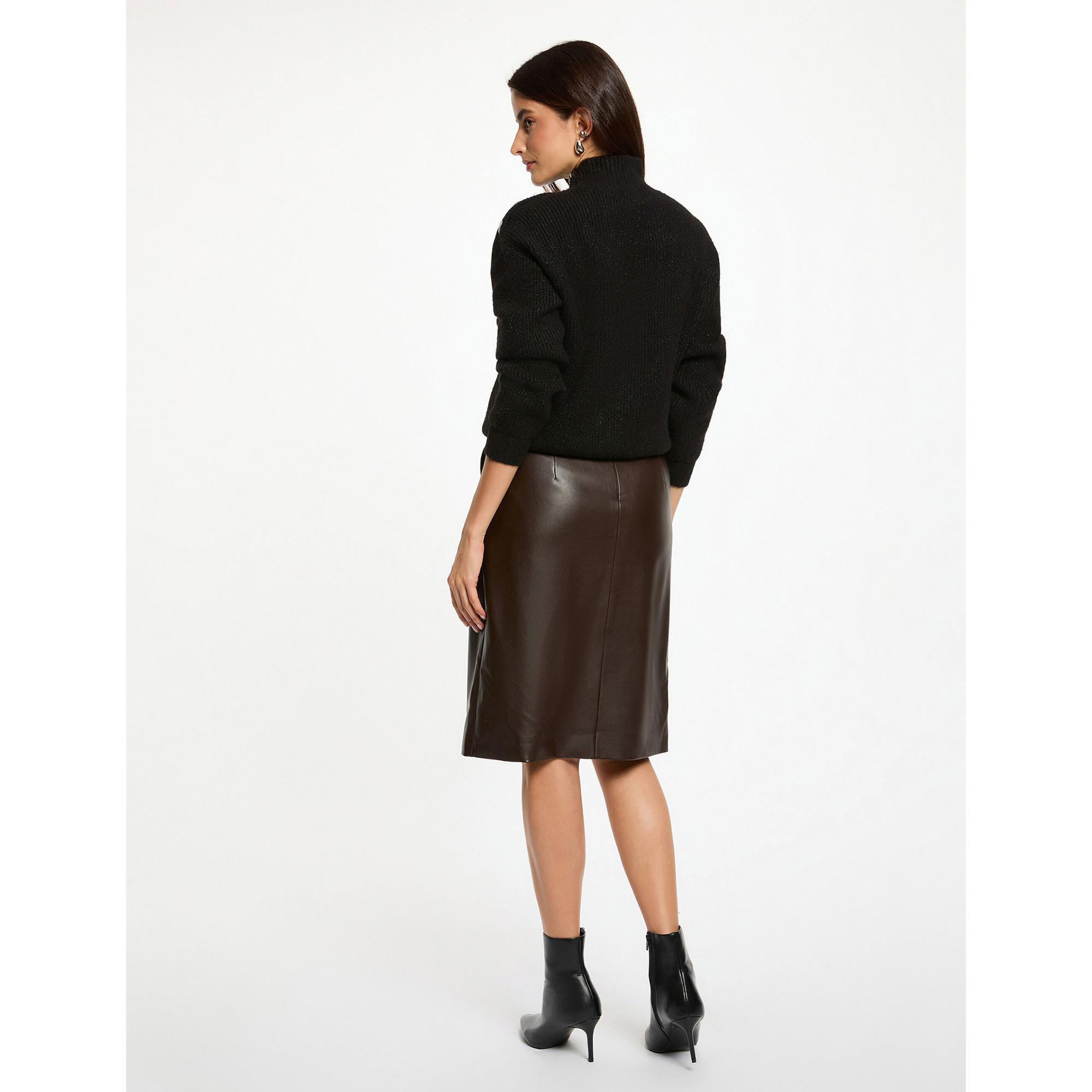 MORGAN Gonna Midi in Similpelle  