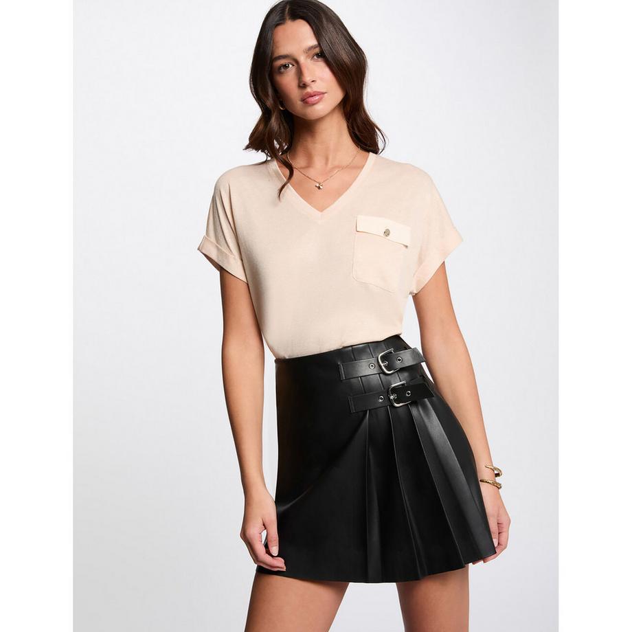 MORGAN Minirock mit Schnallendetails  