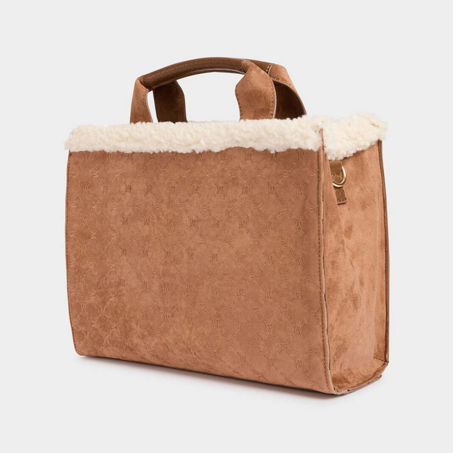 MORGAN Borsa a mano con bordo in pelliccia sintetica  