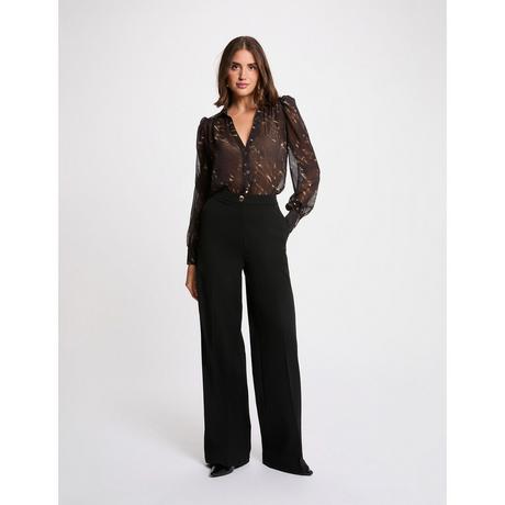 MORGAN Camicetta trasparente a fantasia maniche lunghe  