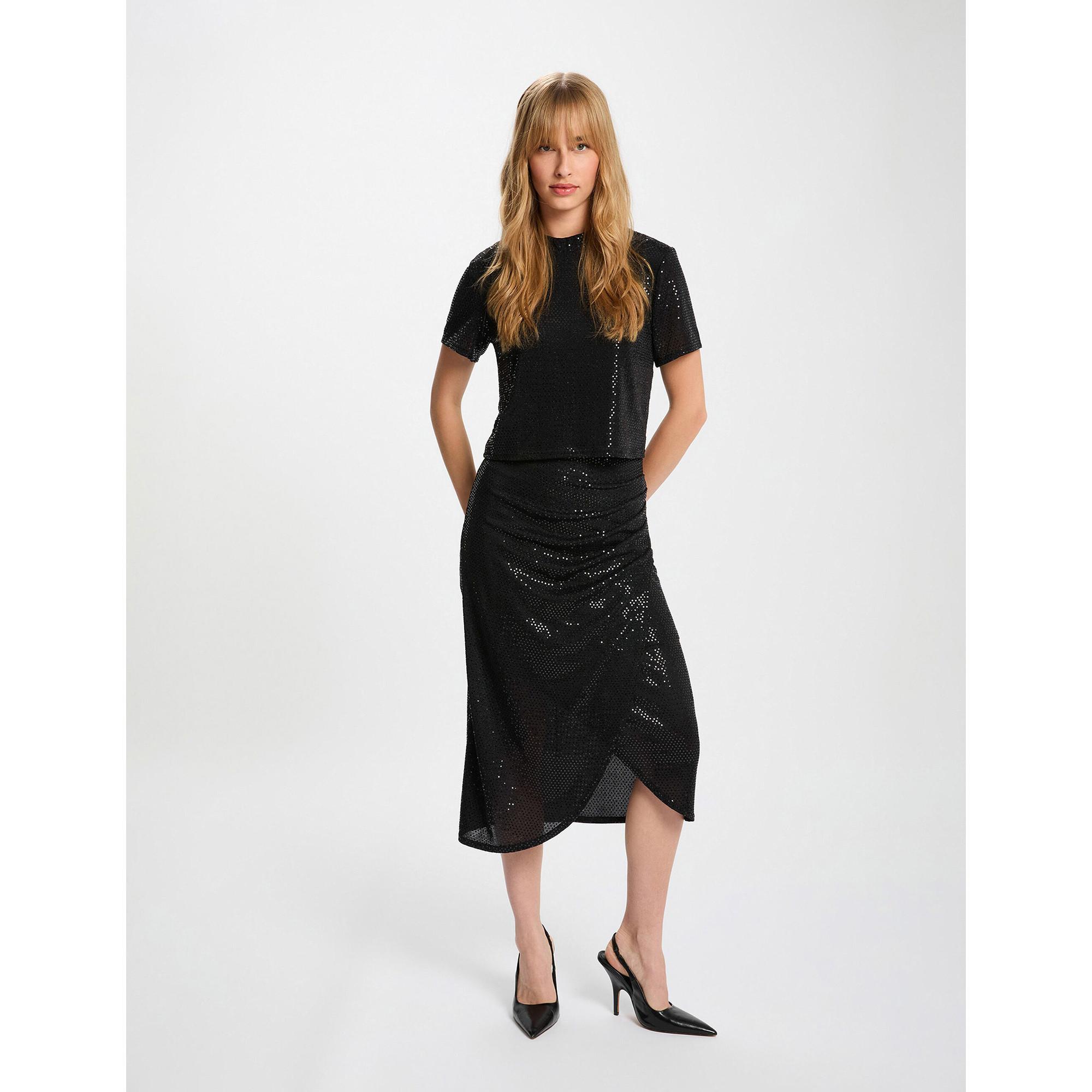 MORGAN Pailletten Kurzarm T-Shirt  