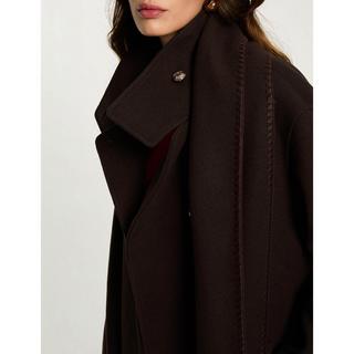 MORGAN Langer Mantel mit Schal und Gürtel  