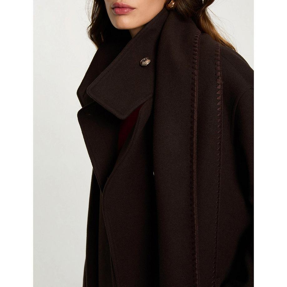 MORGAN Manteau long avec écharpe et ceinture  