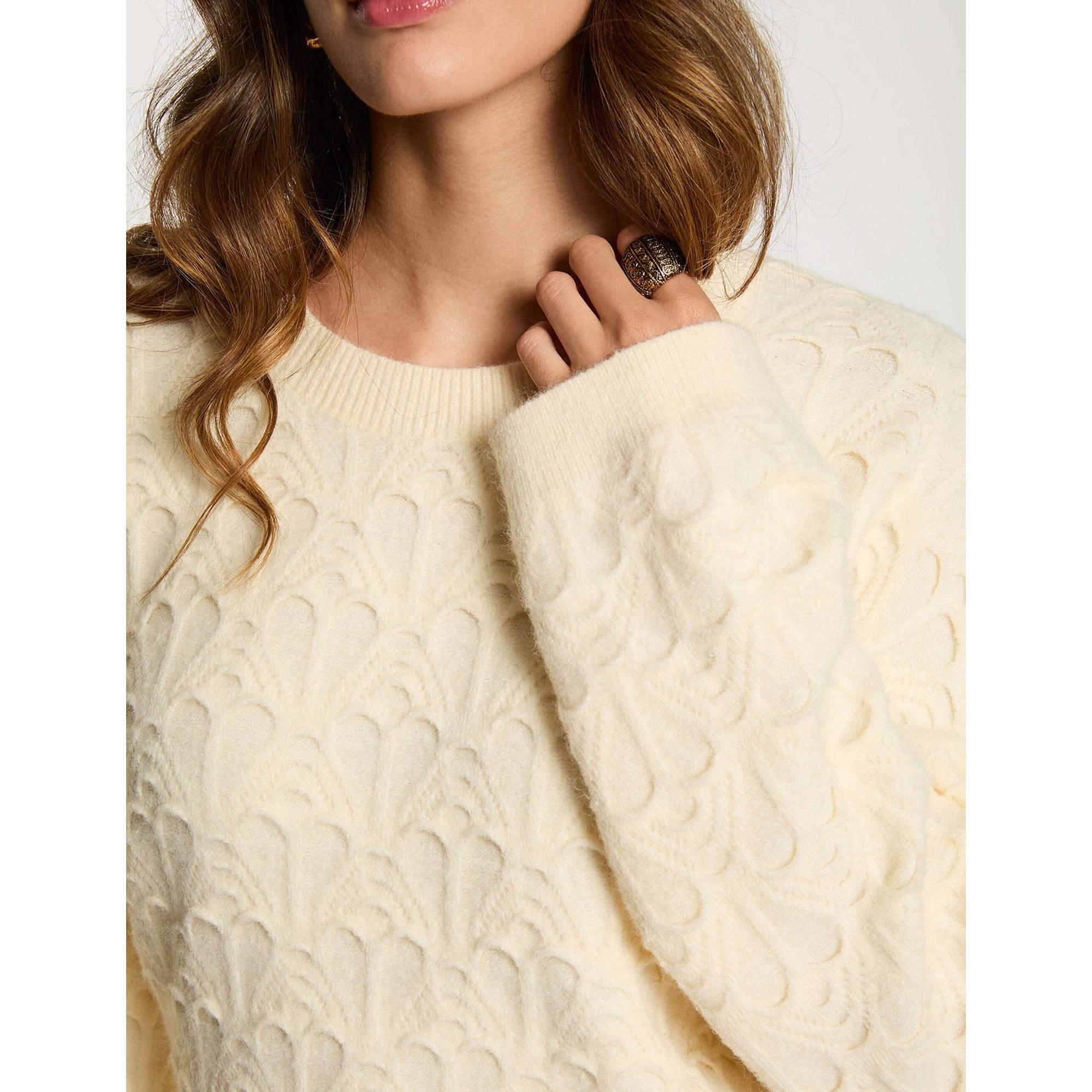 MORGAN Pullover mit dezentem Muster  