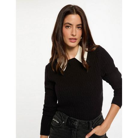 MORGAN Pullover mit verziertem Kragen  