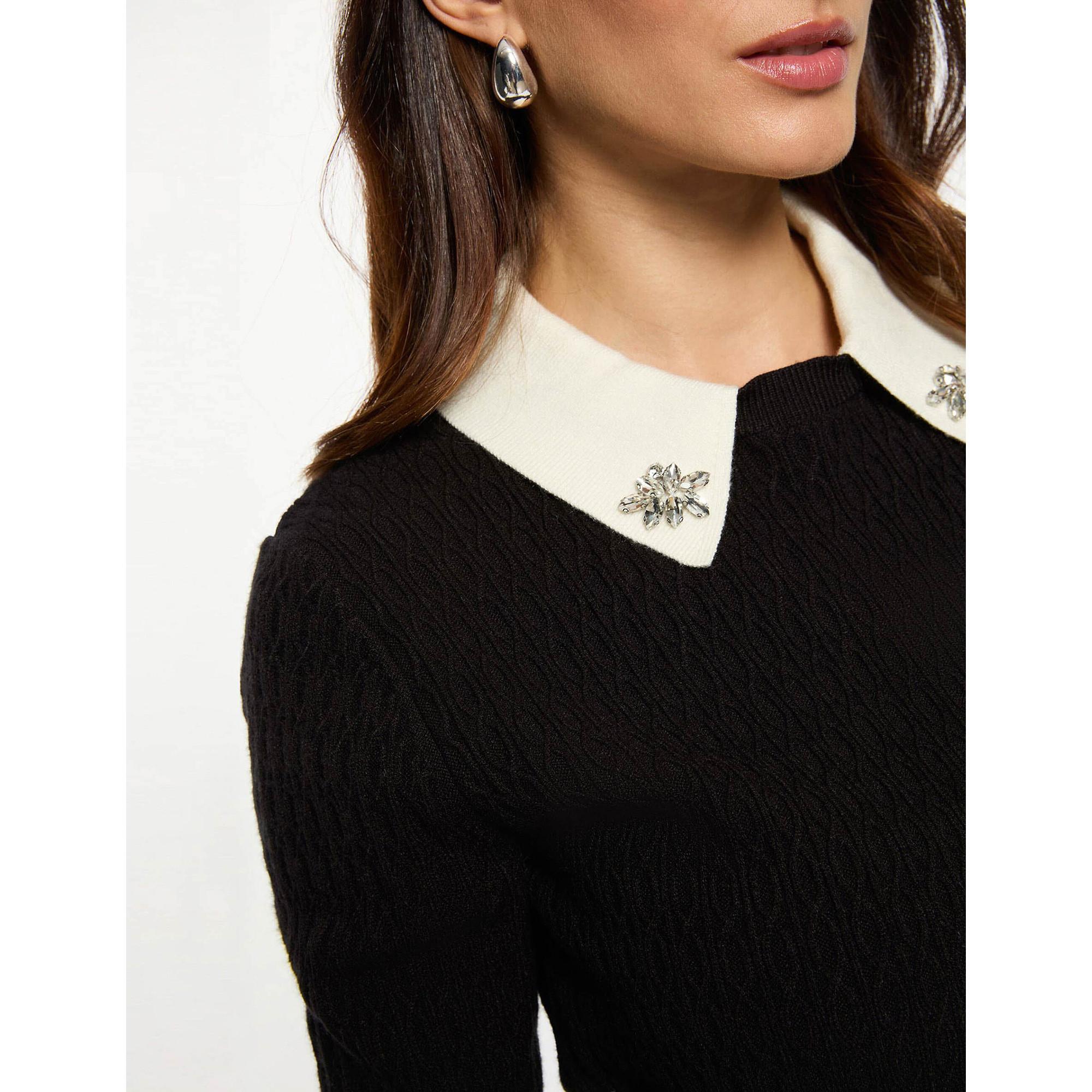 MORGAN Pullover mit verziertem Kragen  