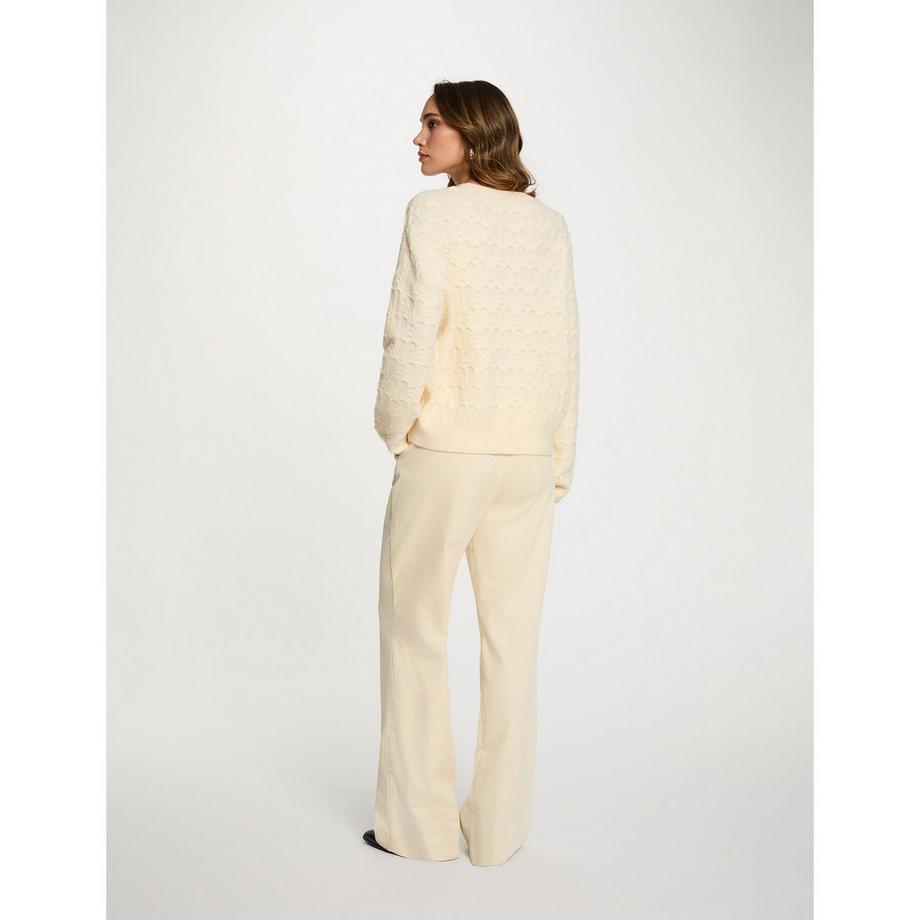 MORGAN Pantaloni in velluto a coste gamba larga  