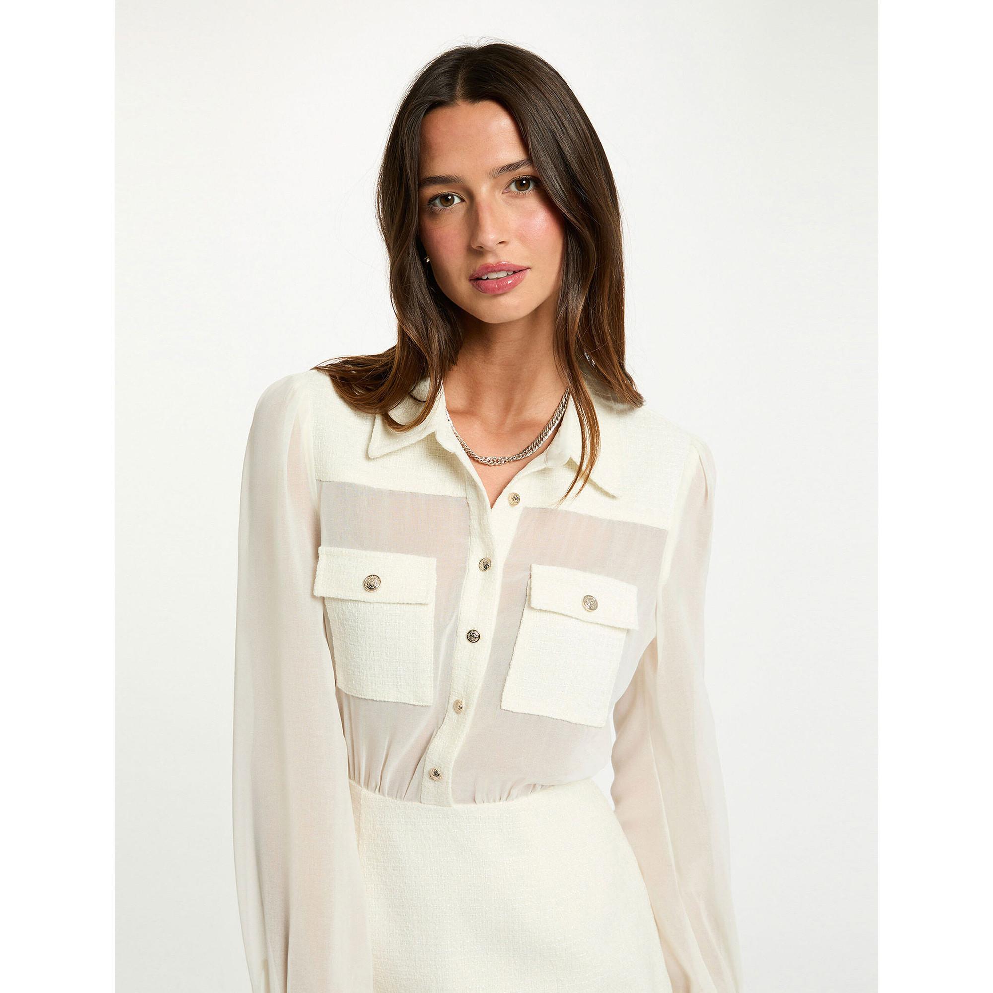 MORGAN Tweed Kleid taillierte Passform  