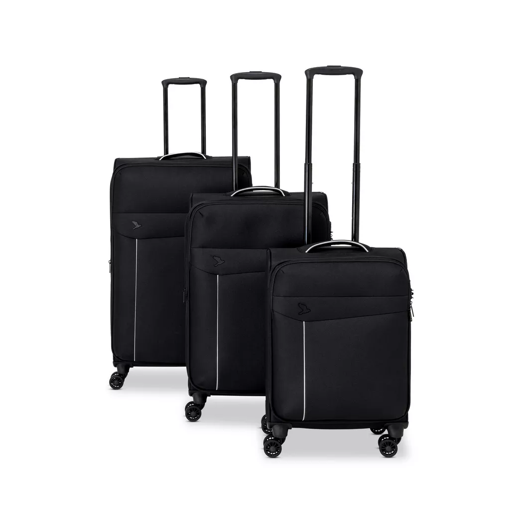 Pack Easy - Weichschalenkoffer Set, S/M/L, Weichschalenkoffer Set, S/M/L, Black
