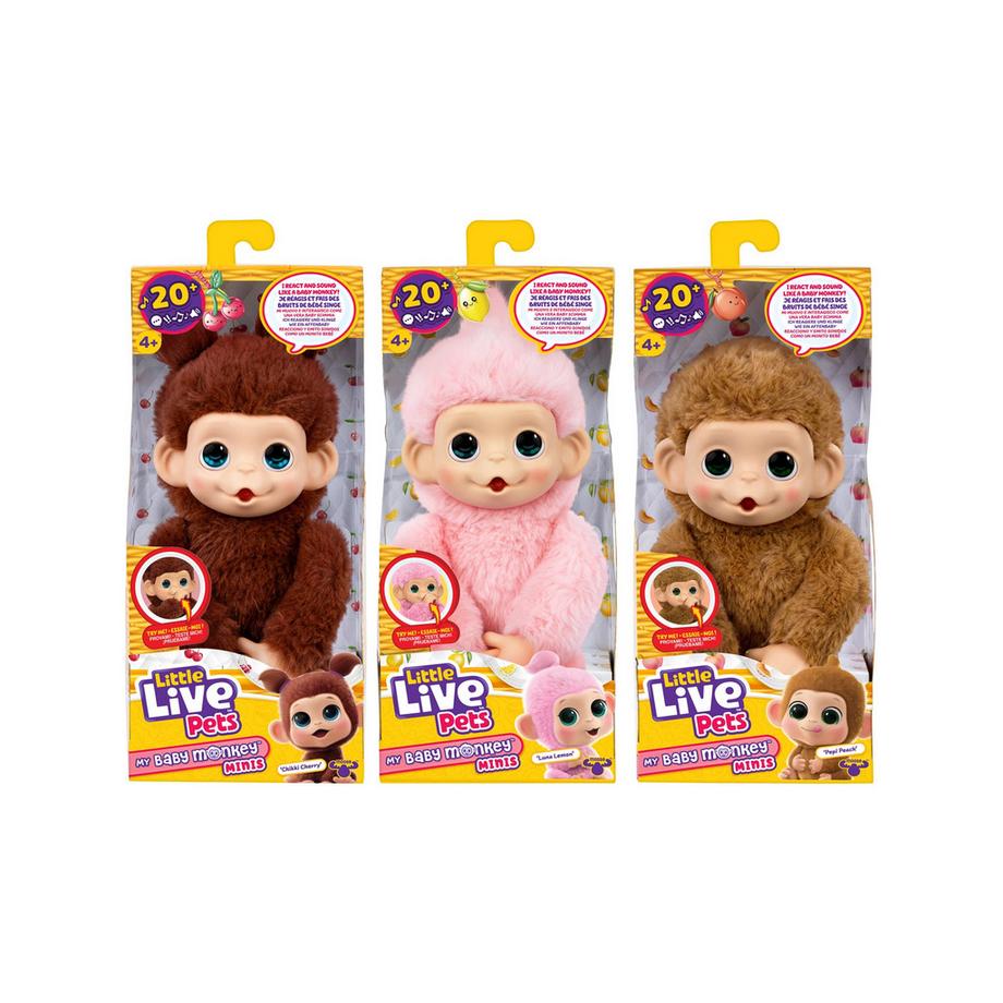 Moose Toys  Little Live Pets Baby Monkey Mini, Zufallsauswahl 