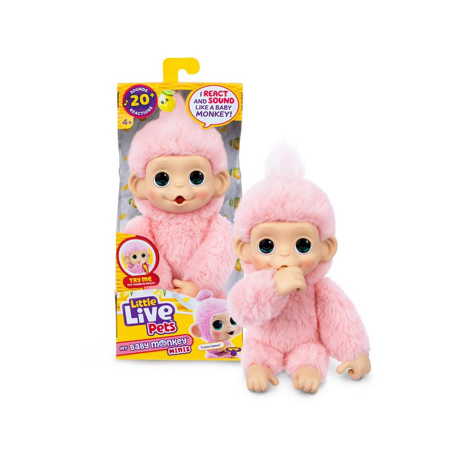 Moose Toys  Little Live Pets Baby Monkey Mini, Zufallsauswahl 