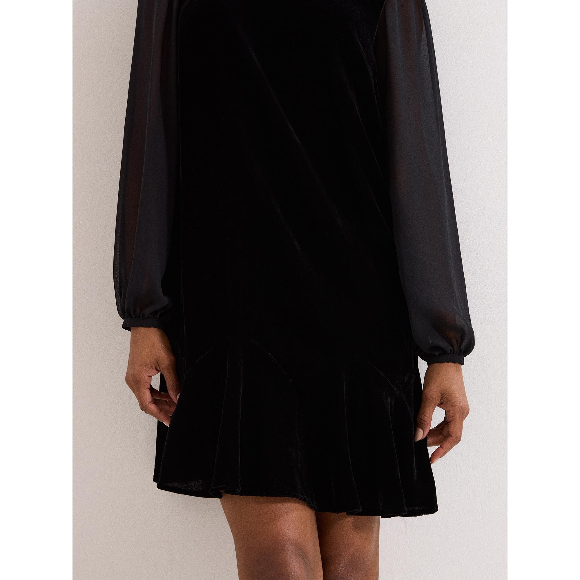 Phase Eight Abito Velluto Maniche a Palloncino  