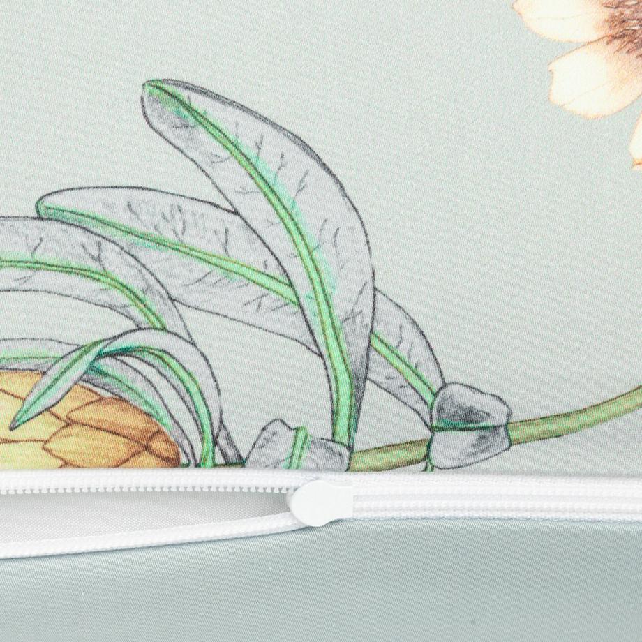 FAZZINI Villa Taranto Housse de Coussin en Satin Floral  