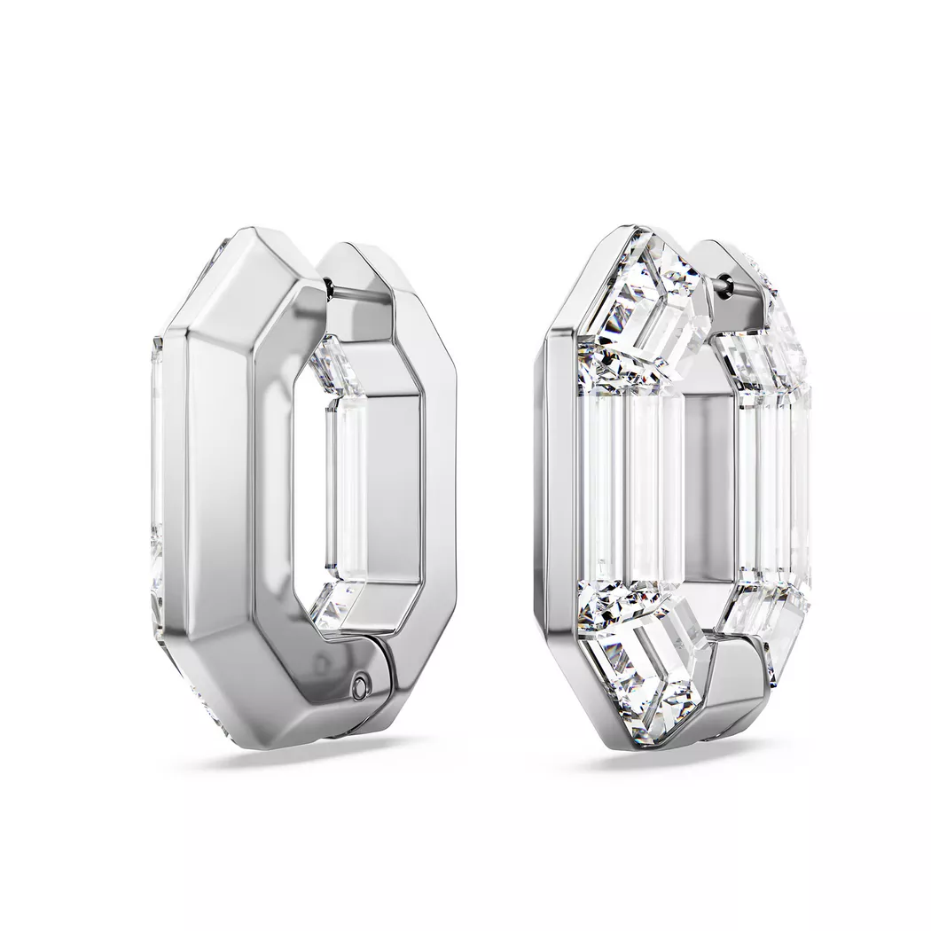 Swarovski - Creolen, Lucent, One Size, Silberfarben
