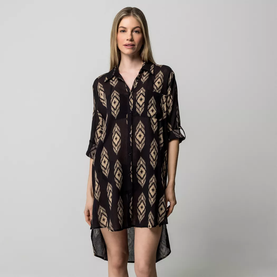 Manor Woman - Tunikakleid, für Damen, Black, Größe S/M
