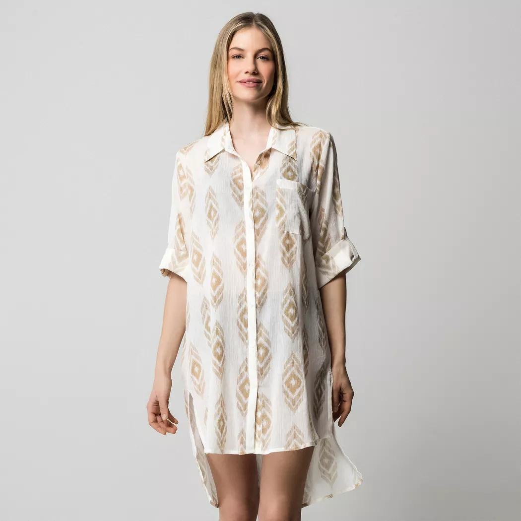 Manor Woman - Tunikakleid, für Damen, Weiss, Größe S/M