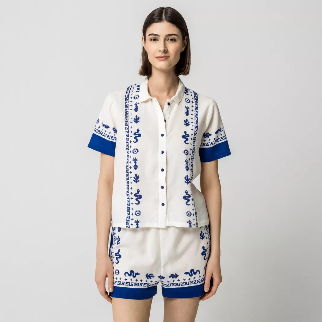 Manor Woman Top and Shorts Set White Size S/M