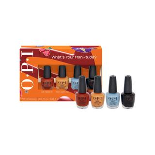 OPI  Fall '25 Nail Lacquer 4PC Mini-Pack klassischer Nagellack. Bis zu 7 Tage lang Halt. ProWide Pinsel für makelloses Auftragen. Farbecht, wischfest und trocknet schnell 