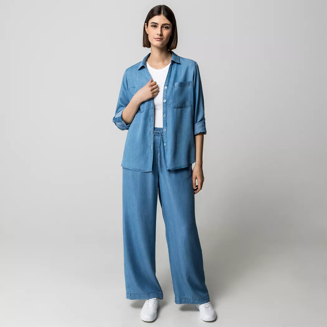 Manor Woman - Bluse, für Damen, Hellblau, Größe 42 2