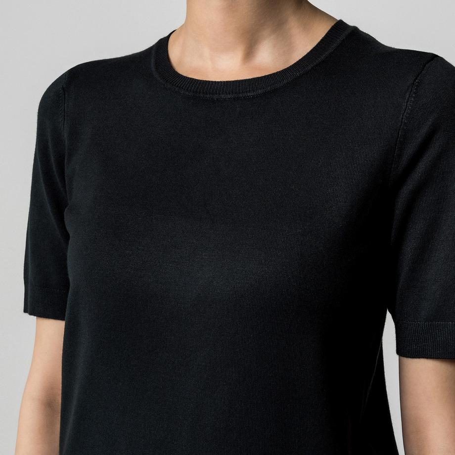 Manor Woman Pull Col Rond Manches Courtes  