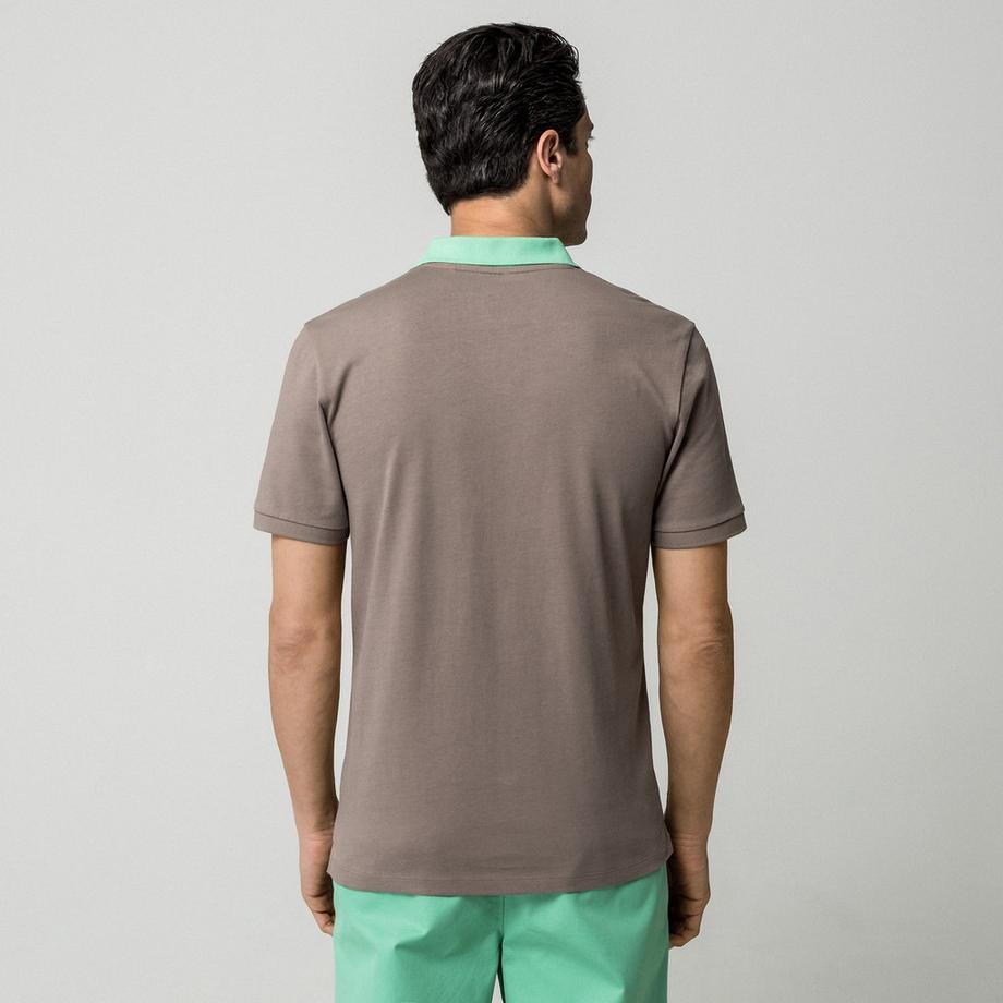 Manor Man Polo avec col contrastant  