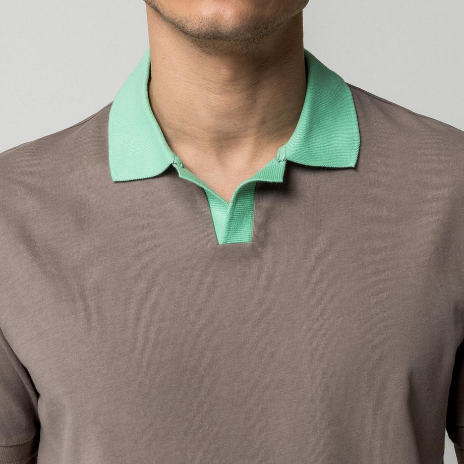 Manor Man Polo avec col contrastant  
