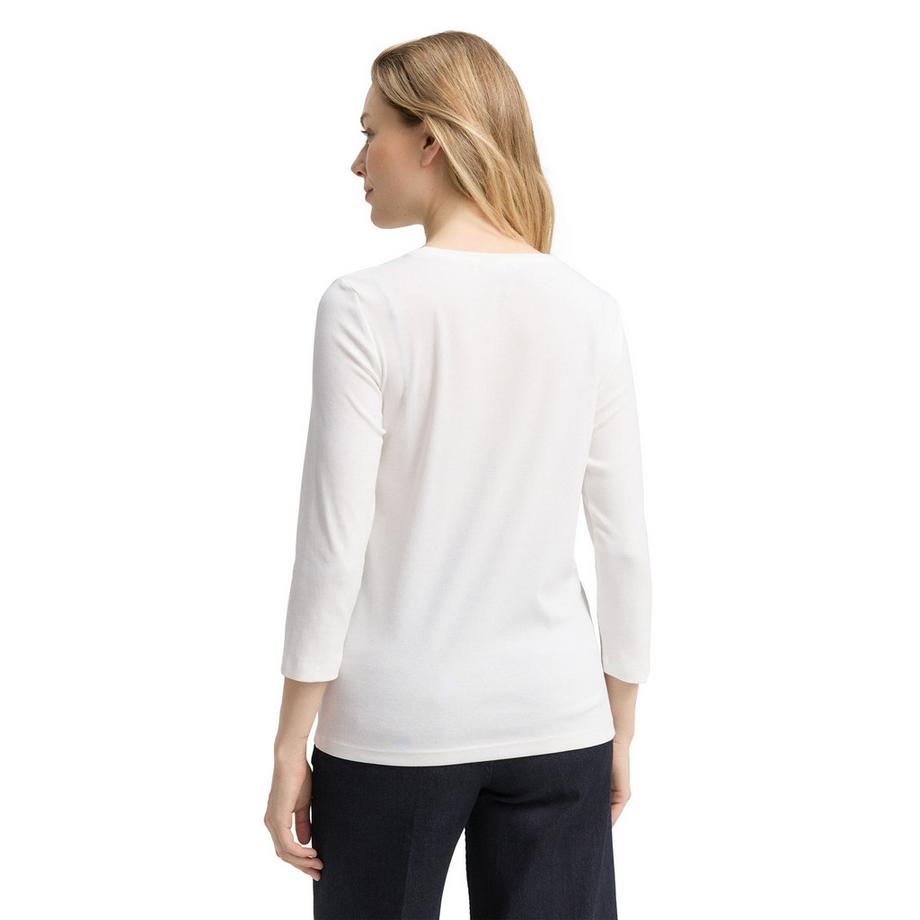 TOM TAILOR Longsleeve T-Shirt mit Strass-Logo  