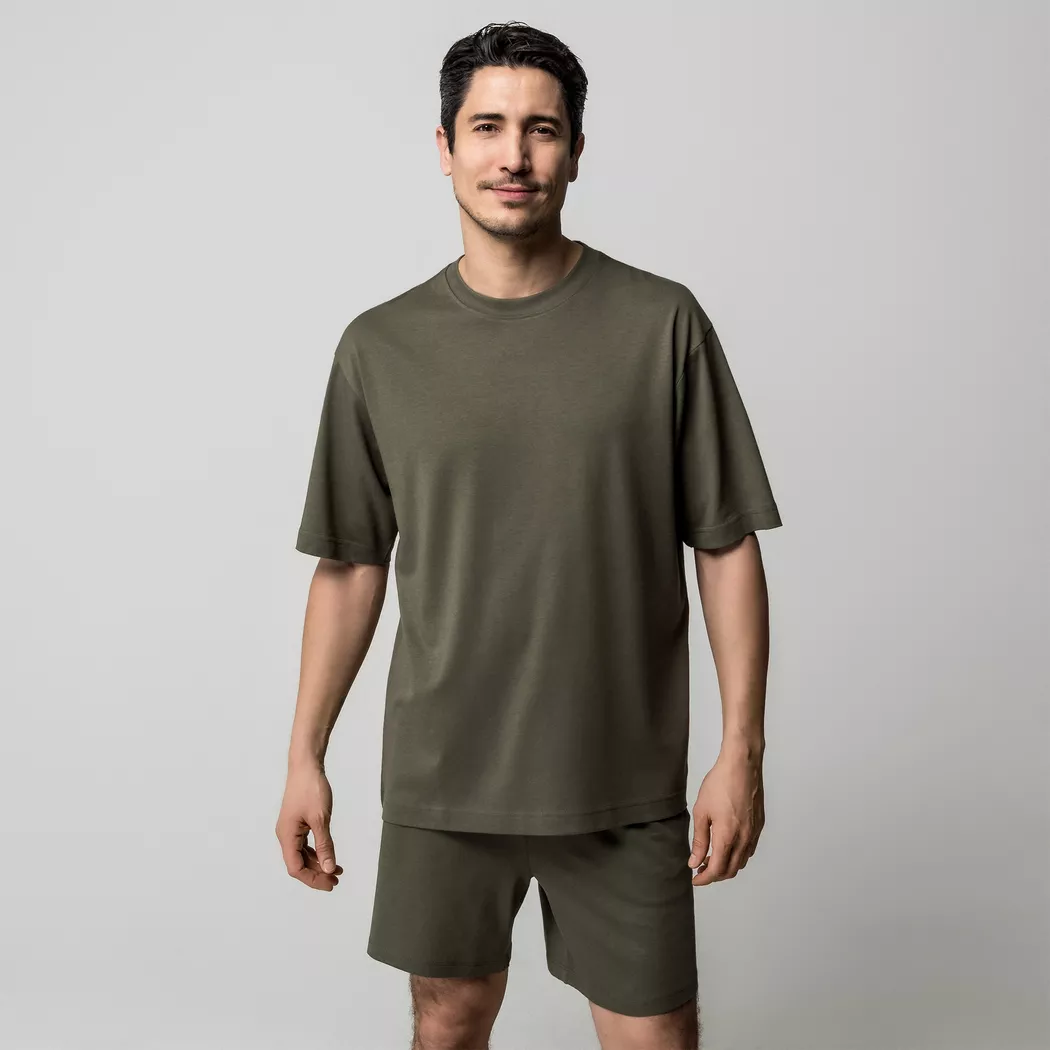 Manor Man - Pyjama Oberteil, für Herren, Khaki, Größe XXL