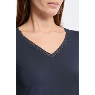 Etam T-shirt a maniche lunghe scollo a V con pizzo  