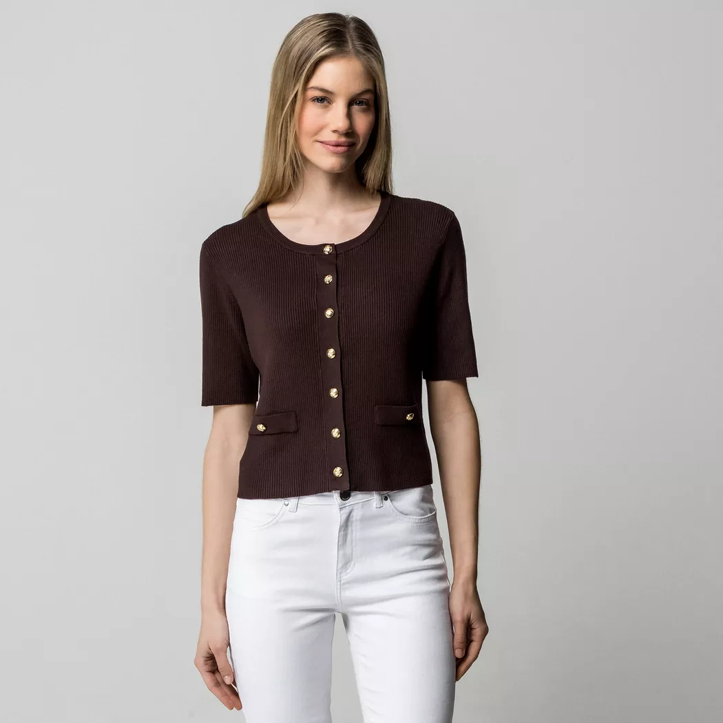 Manor Woman - Cardigan, für Damen, Braun, Größe M