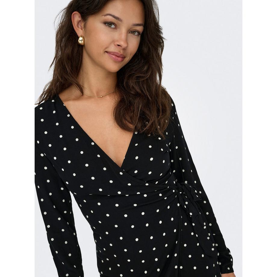 ONLY Gepunktetes Wickelkleid  