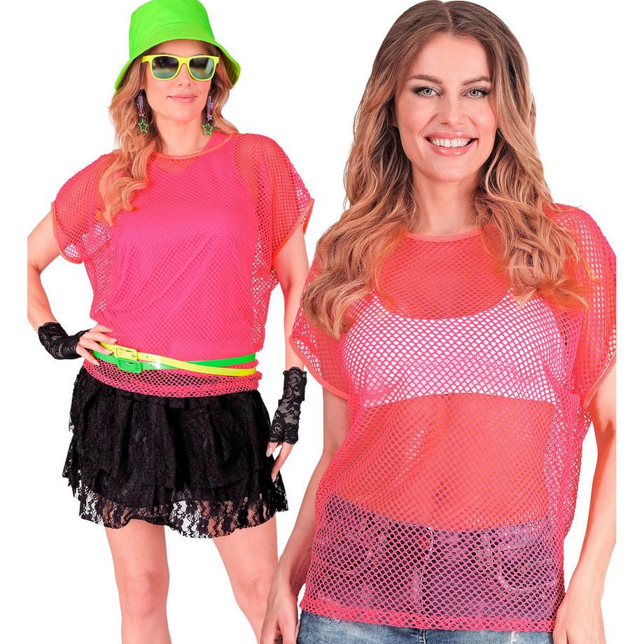 T-shirt résille rose