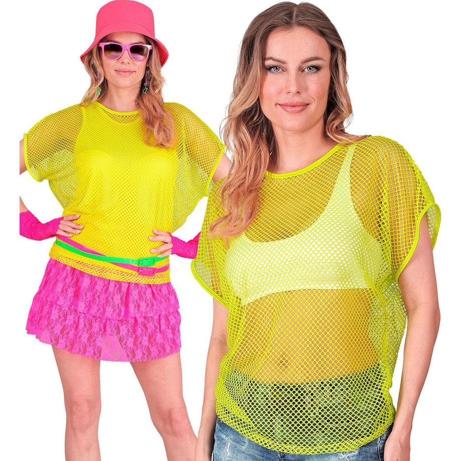 T-shirt résille jaune