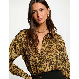 MORGAN Leopardenmuster Langarm Bluse  