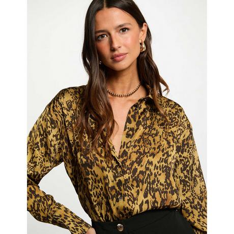 MORGAN Leopardenmuster Langarm Bluse  