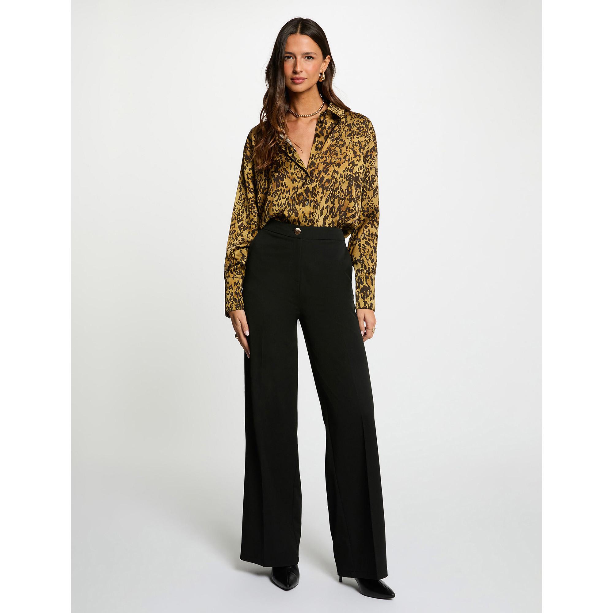 MORGAN Leopardenmuster Langarm Bluse  