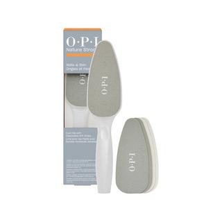 OPI  Nature Strong Nails & Skin Dual Sided Foot File with Disposable Strips - doppelseitige Fussfeile - mit austauschbaren Feilenaufsätzen in 80er/120er Körnung 