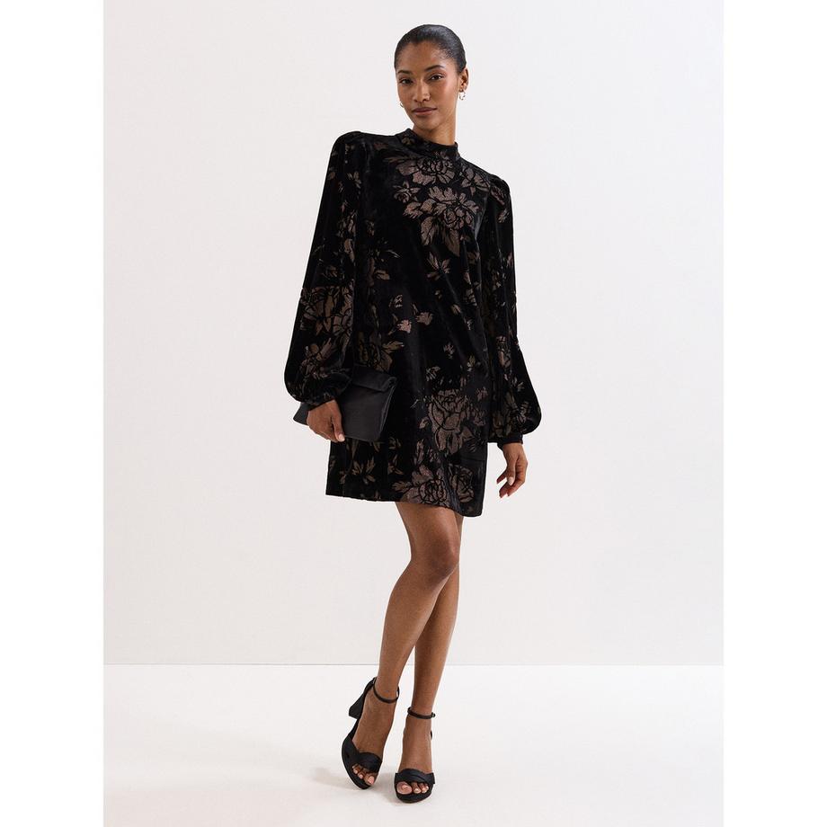 Phase Eight Robe en velours floral  