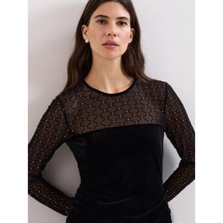 Phase Eight Amberose Samt Minikleid  